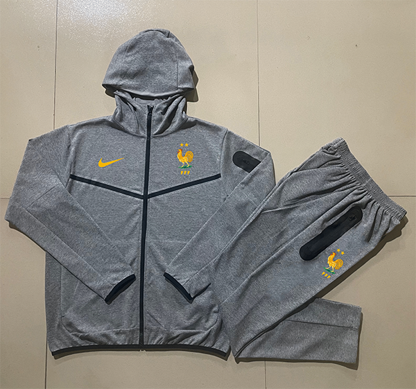 2024-25 France Grey Hoodie jacket Training suit