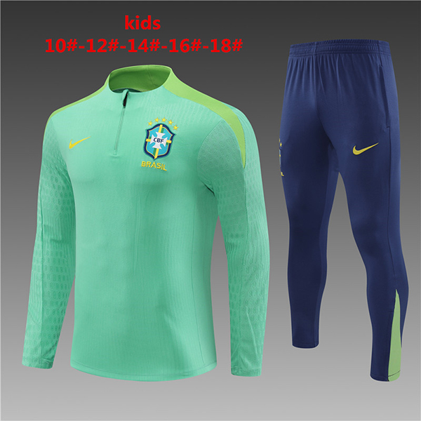 2024-25 Brazil Half zipper Kids training suit