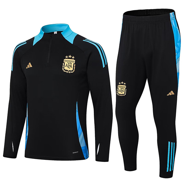 2024 -25 Argentina Black Half zipper Training suit