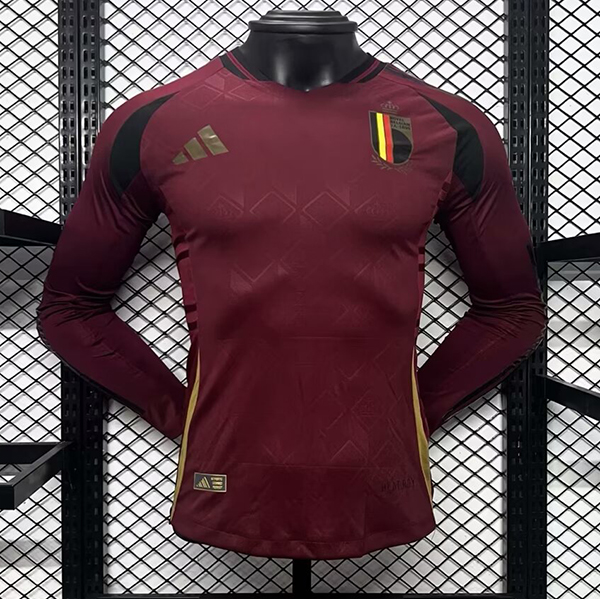 2024-25 Belgium Home Long Sleeve player version
