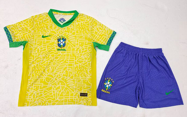 2024-25 Brazil home Player Version kids