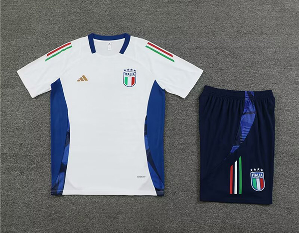 2024-25 Italy white Short sleeve training suit