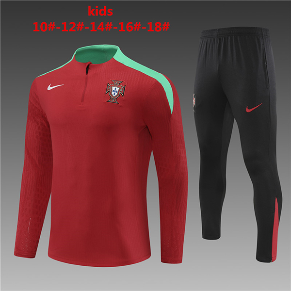 2024-25 Portugal Half zipper Kids training suit