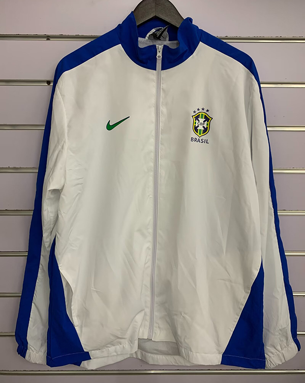 2024-25 Brazil white windbreaker jacket