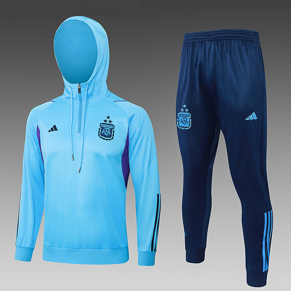 2024-25 Argentina Hoodie Half zipper Training suit