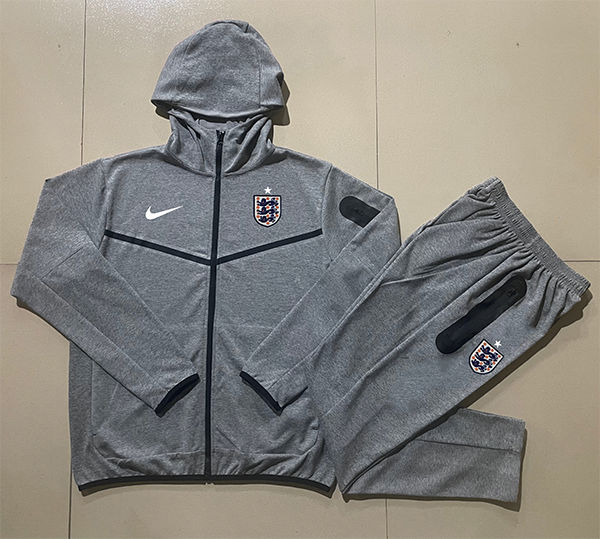 2024-25 England Grey Hoodie jacket Training suit