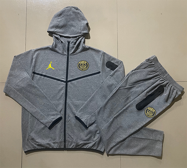 2024-25 Paris Grey Hoodie jacket Training suit