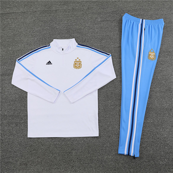 2024 -25 Argentina White Half zipper Training suit