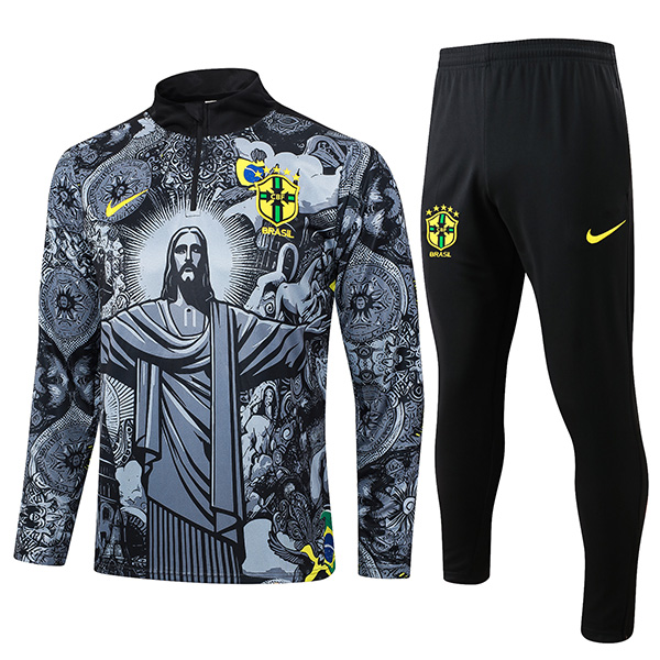 2024-25 Brazil JESUS version Half zipper Training Suit